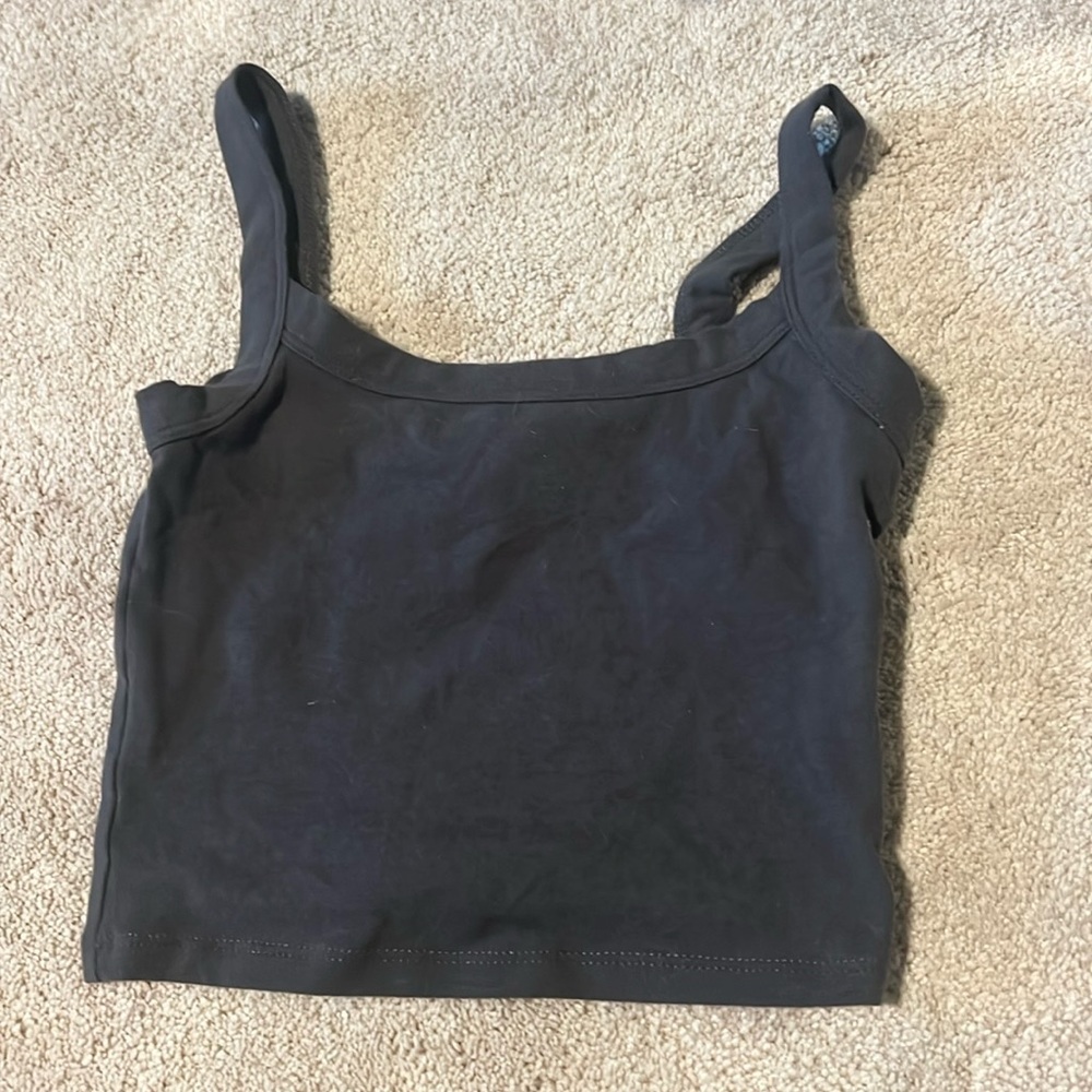 size XXS dark grey H&M divided cropped cami